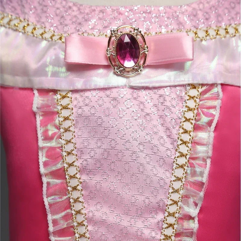 Fantasy Girls Sleeping Beauty Aurora Cosplay Princess Dress Kids Halloween Carnival Birthday Costume Party Clothing 3-10Years