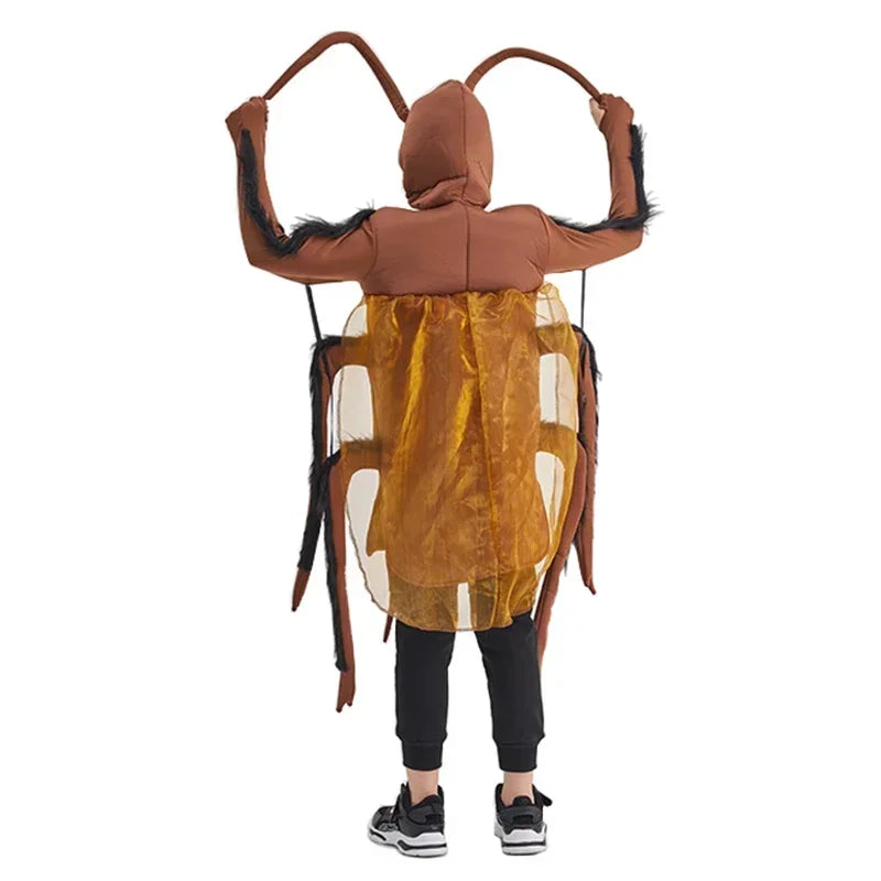 Eraspooky Funny Family Group Cosplay Carnival Cockroach Costume Adults Unisex Animal Jumpsuit Halloween Costume For Kids QW7622