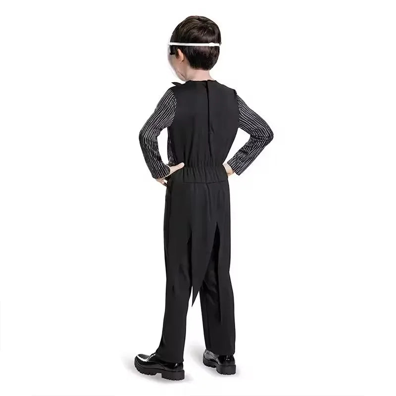 Jack Costume Boys Christmas Eve Nightmare Before Scary Skeleton Jack Cosplay Striped Halloween Cosplay Costume