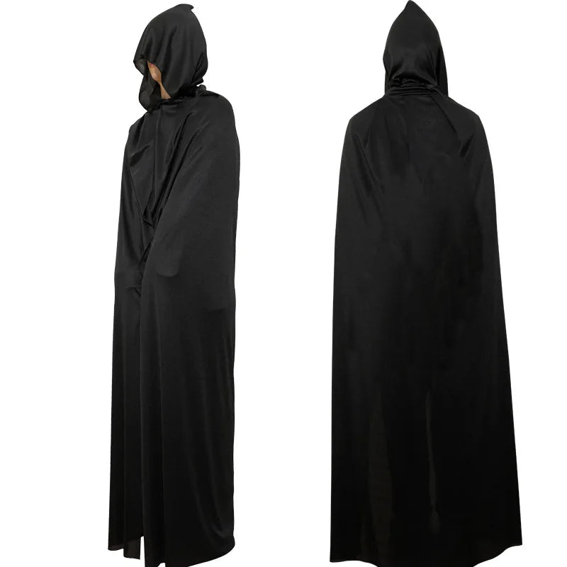 Halloween Grim Reaper Costume Set Halloween Cape Adult Kid Role Playing Props Grim Reaper Ghost Scythe Mask and Gloves Unisex