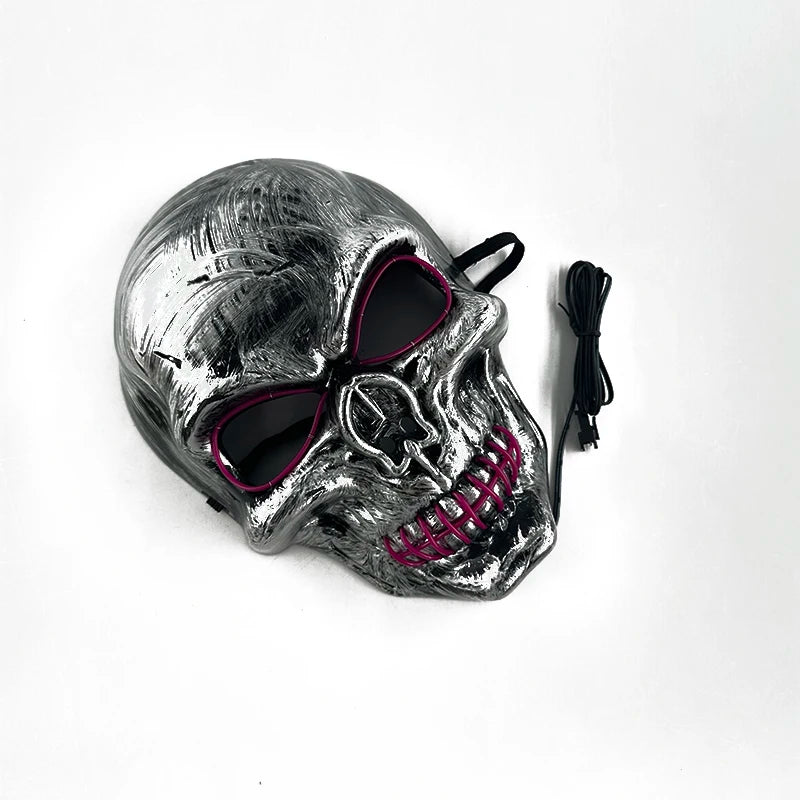 Newstyle Led Captain Hat Halloween Masquerade Pirate Theme Party Cosplay Captain Costumes Accessories Light Up Skull Pattern Hat