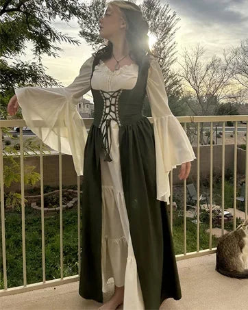 Cosplay Womens'S Medieval Renaissance Costume Cosplay Over Suit Dress Vest Victoria Princess Steam Punk Strap Plus Size