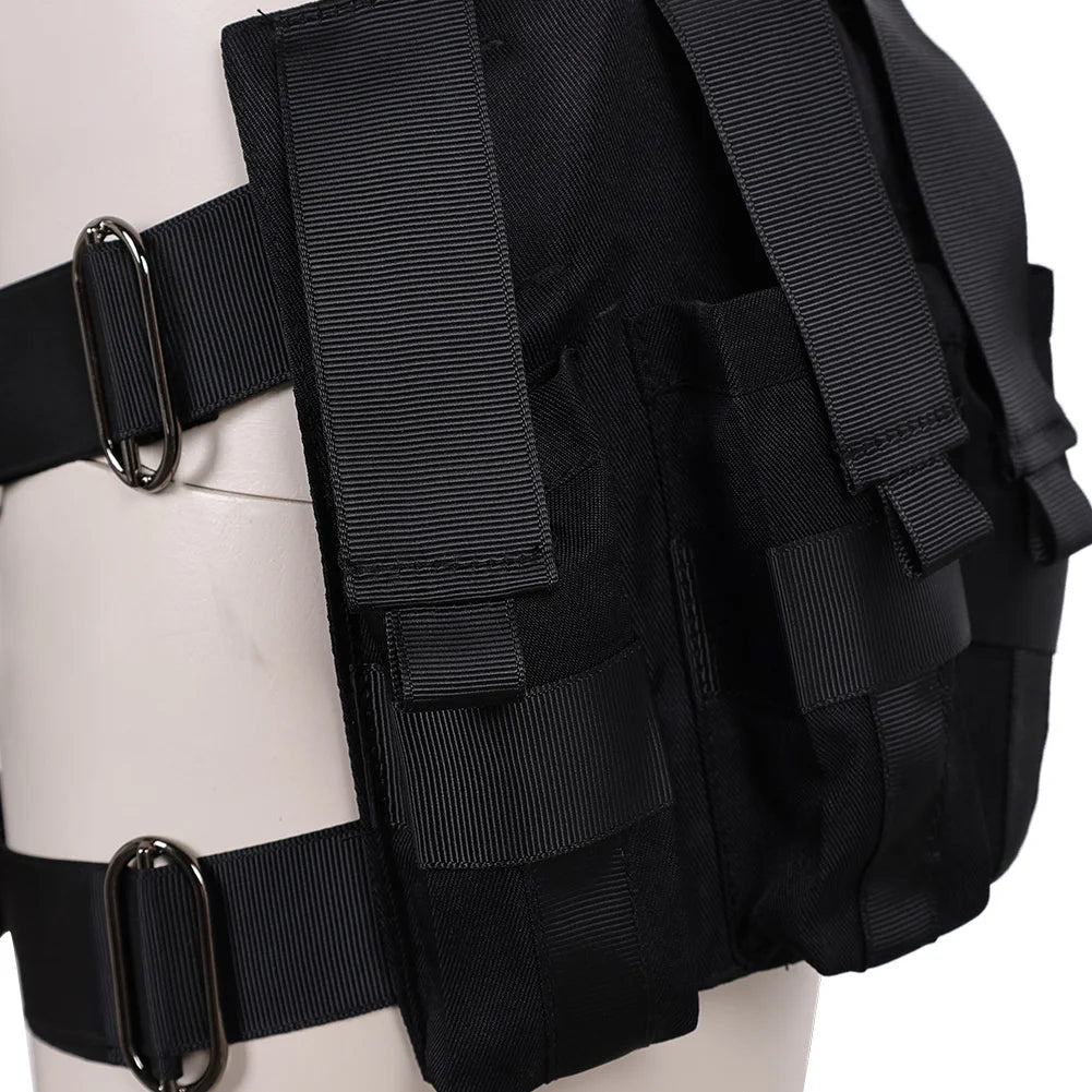 Leon Scott Kennedy Cosplay Men Back Strap Belts Gun Bag Game Resident 4 Remake Costume Accessories Halloween Carnival Props