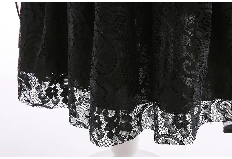 Girl Maleficent Dress Halloween Kid Witch Costume Long Sleeve Black Lace Gown Evil Role Playing Costume Carnival Cosplay Outfits