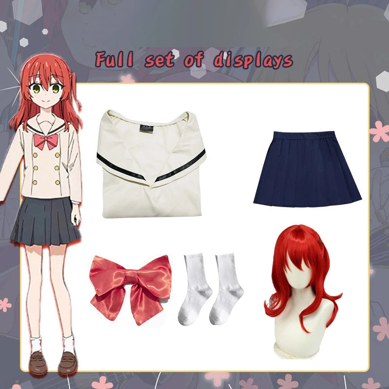 Yamada Ryo Kita Ikuyo Ijichi Nijika Gotoh Hitori Cosplay Costume BOCCHI THE ROCK! Adult Carnival Uniform Wig Anime Halloween