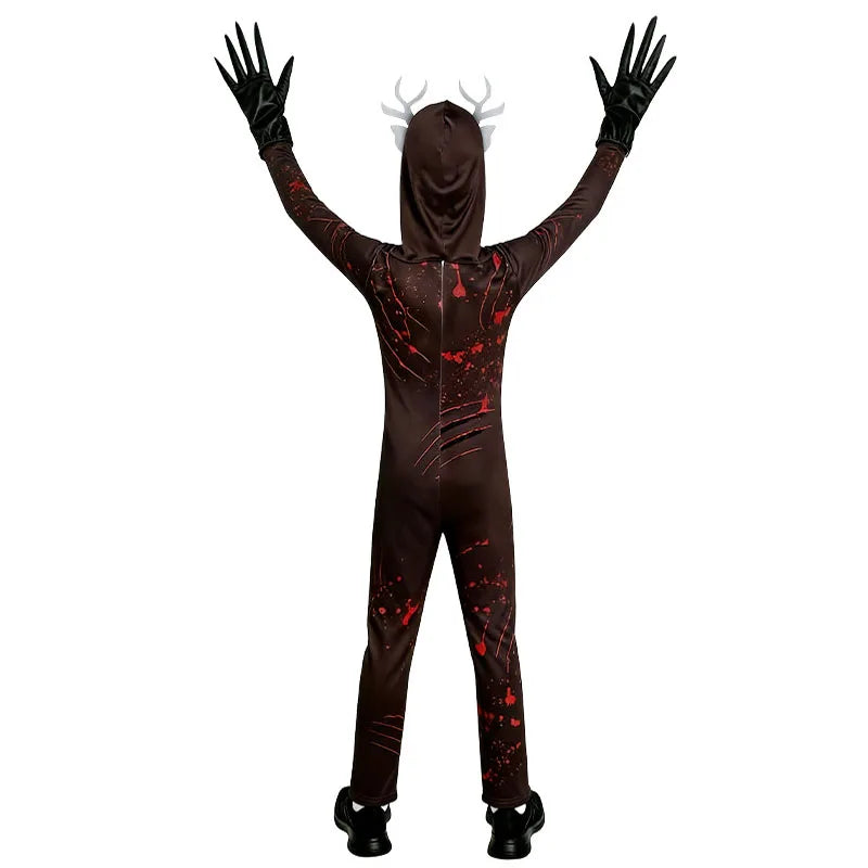 Halloween 99 Nights Forest Deer  Children Adult Cosplay Outfit 3D Print Cosplay   Carnival Horror Game Dress Up Children's Gift