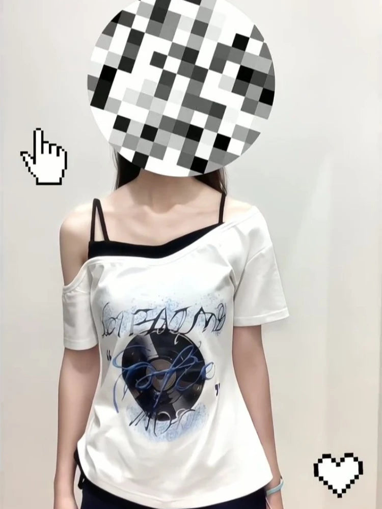 Game Love and Deepspace Leading Lady Cosplay Costume Women Faux Two-piece Short Sleeve T-shirt and Shorts Set Loungewear