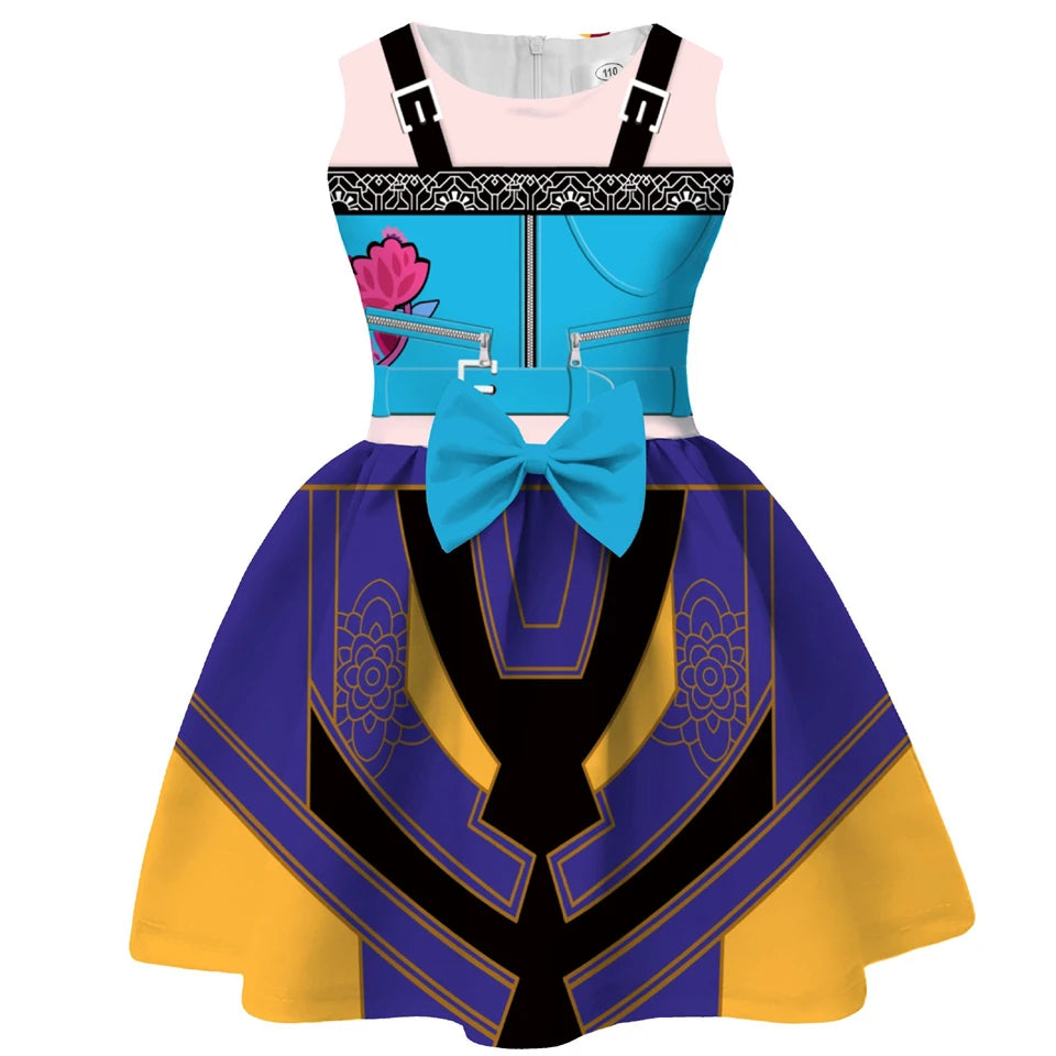 KPop Demon Hunters Kids Clothes Festival Children Halloween Cosplay Pop Singer Rumi Mira Zoey Masquerade Carnival Party Dress