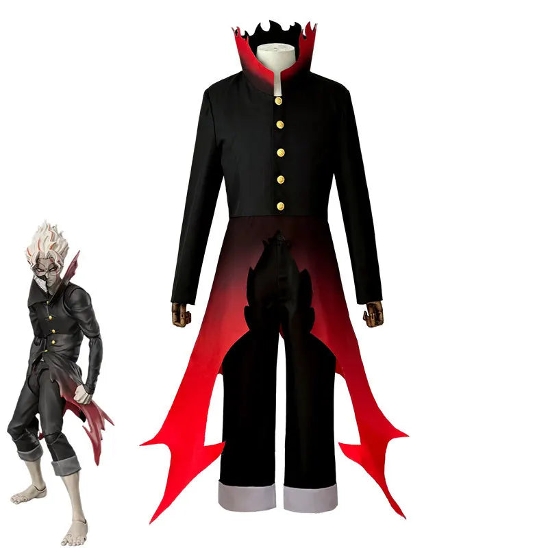 Dandadan Okarun Ken Takakura Cosplay Costume Wig Turbo Granny Powers Black Collar Uniform Curly Short Hair Halloween Party Suit