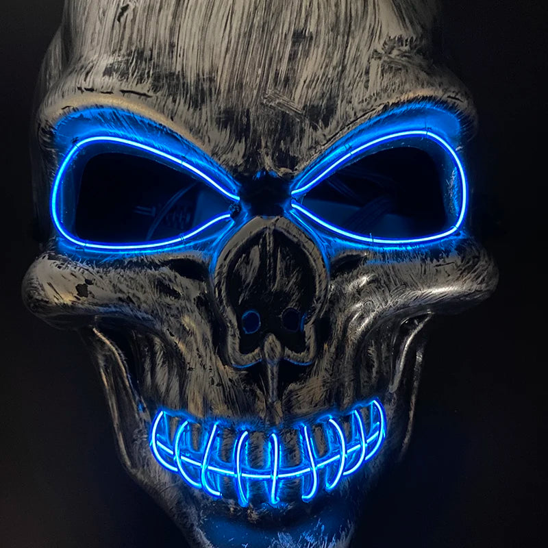 Newstyle Led Captain Hat Halloween Masquerade Pirate Theme Party Cosplay Captain Costumes Accessories Light Up Skull Pattern Hat