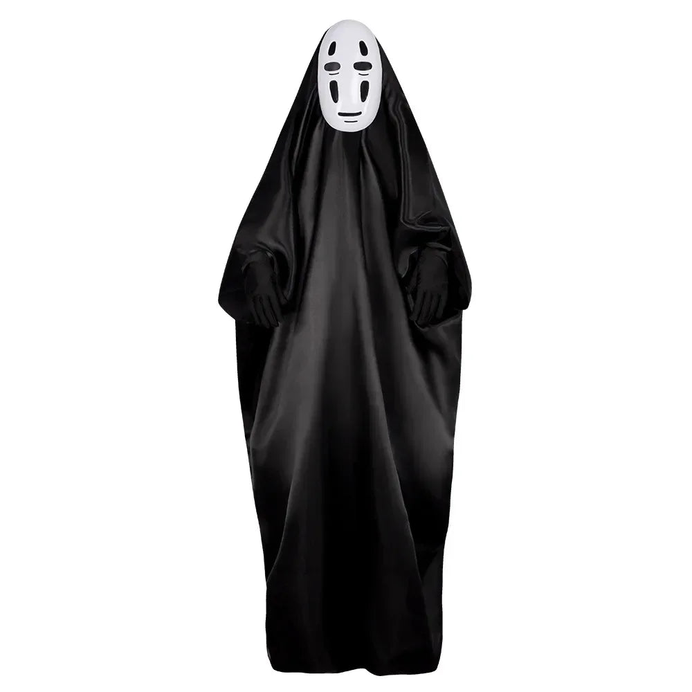 Japanese No Face Man Cosplay Costume Unisex Halloween Anime Carnival Party Adult Clothing Including Ghost Mask Gloves Comic Con