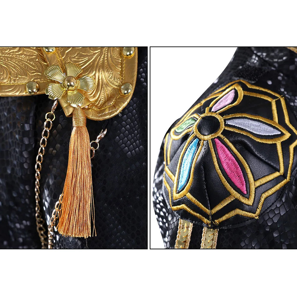 Rumi Zoey Mira Cosplay Clothes KPop Demon Hunters Cosplay Costume Black Golden Suit Halloween Huntrix Role Playing Outfit