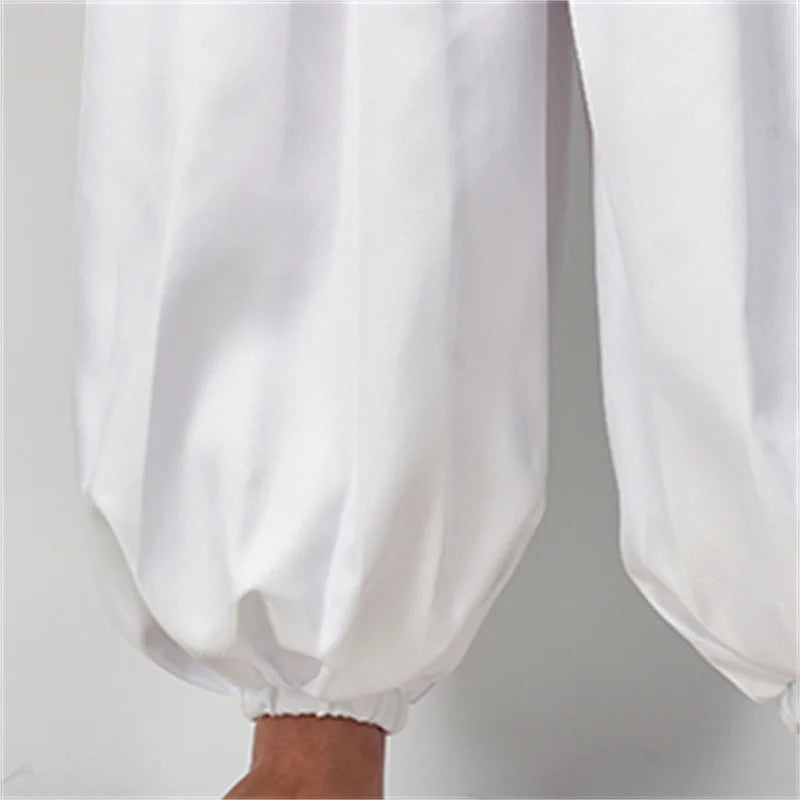 DAZCOS Ryomen Sukuna Costume White Kung Fu Suit with Tattoo Stickers Ryomen Sukuna as Megumi Showdown Cosplay Costume Full Set