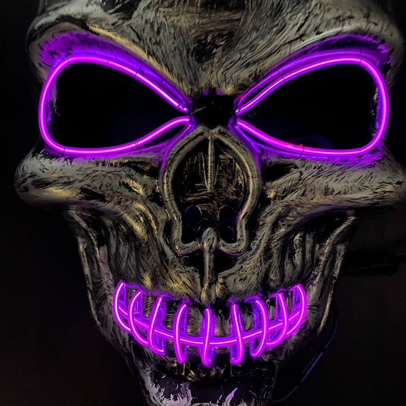 Newstyle Led Captain Hat Halloween Masquerade Pirate Theme Party Cosplay Captain Costumes Accessories Light Up Skull Pattern Hat