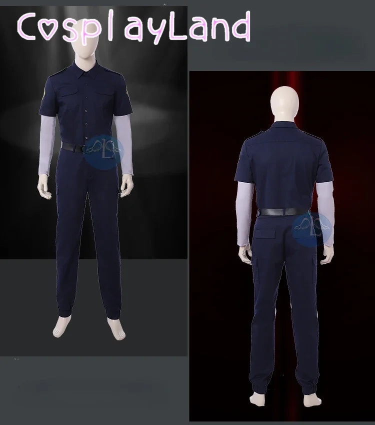 Resident 2 Cosplay Re Leon Scott Kennedy Cosplay Costume with Leon Vest Men Halloween Costumes Masqurade Comic Con Roleplay Suit