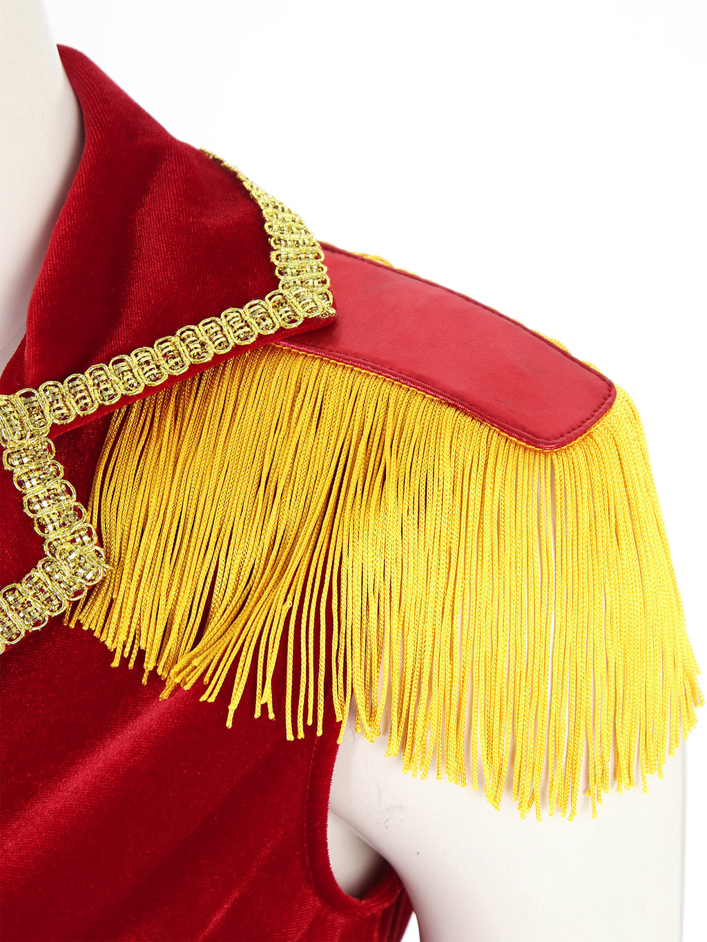 Womens Circus Ringmaster Costumes Halloween Showman Cosplay Tailcoat Lapel Vest Jacket Ringleader Lion Tamer Velvet Waistcoat