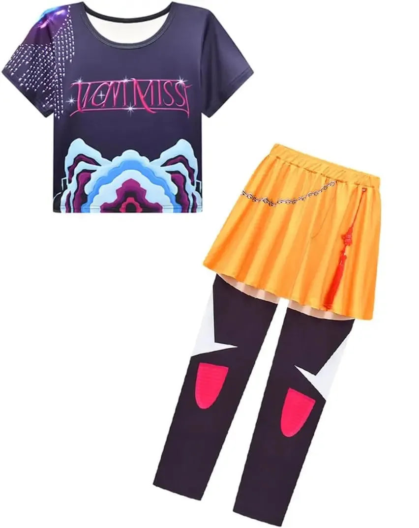 Kpop Rumi Zoey Mira Party Cosplay Costume Kids Demon Hunters Teenagers  Stage Outfit Pop Singers Dress Up for 4-14 Years