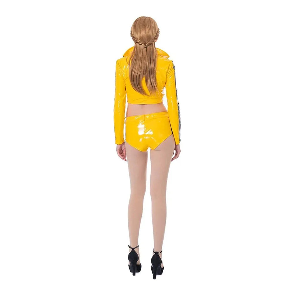 The Bride Cosplay Yellow Costume Movie Kill Cosplay Bill Roleplay Summer Sexy Coat Shorts Halloween Carnival Party Women Suit