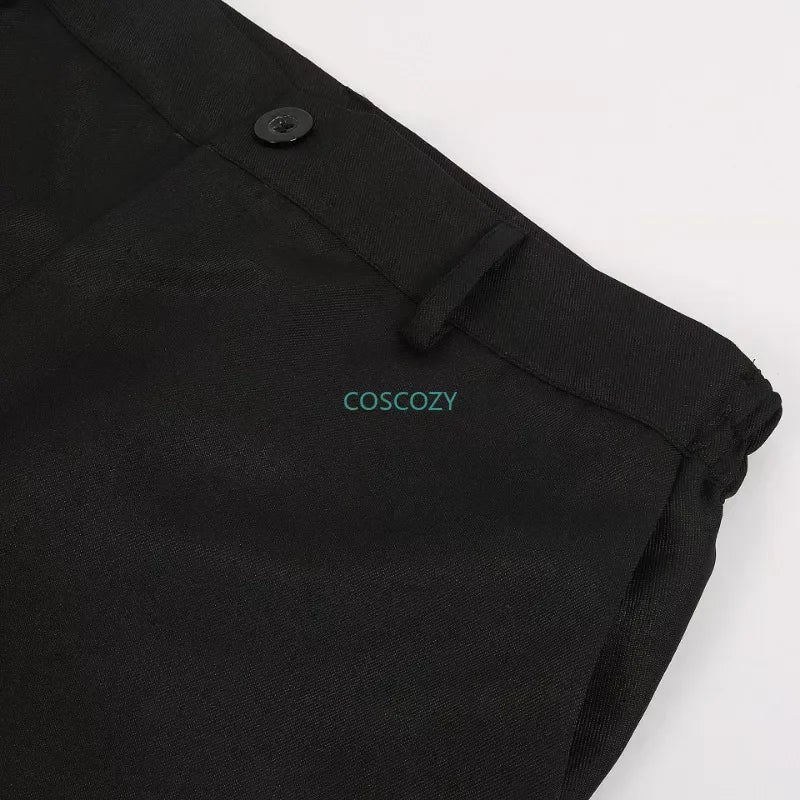 New Game P3 Makoto Yuki Cosplay Costume Wig Gekkoukan High School Uniform Embroidery Black Suit Pants Shirt Daily Wearing Gifts