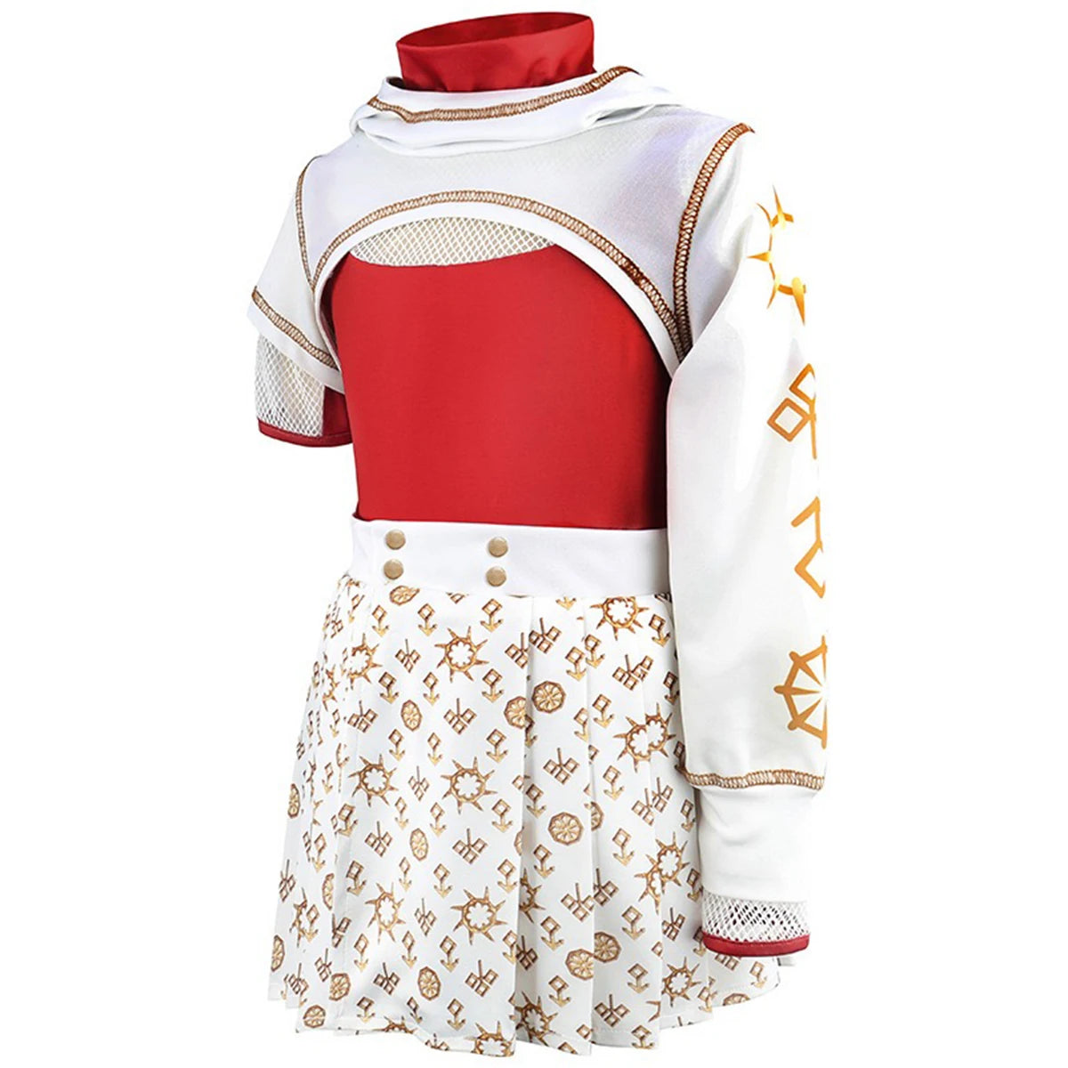 2025 Nova Zombies Cheerleader Costume Girls Mesh Top Short Skirt/Pants Hooded Coat Uniform Set Zombies for Children