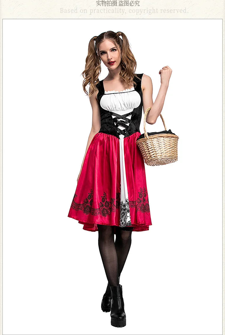 Little Red Riding Hood Modern Version of Stage Performance Clothing Shawl Adult Girls Personality Cosplay Game Uniform Costumes