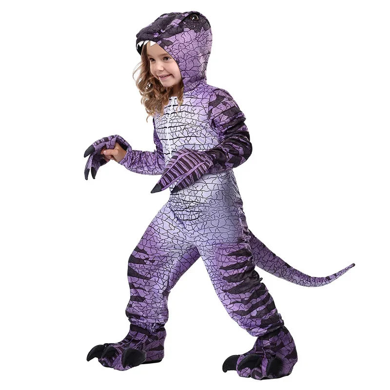 Halloween Children's Dinosaur Costumes World T-Tyrannosaurus Cosplay Jumpsuits Stage Party Cos Suits For Kids Christmas Gifts