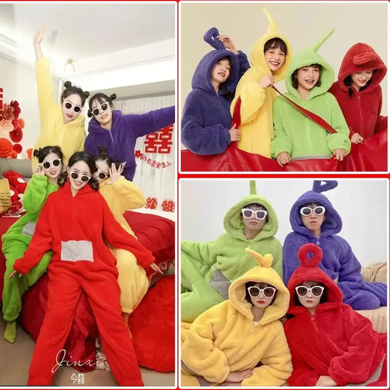 Anime TeleCostubbies Costumes For Adult Kids SoftLala Home Clothes Cosplay Long Sleeves Piece Pajamas Costume Party Wear