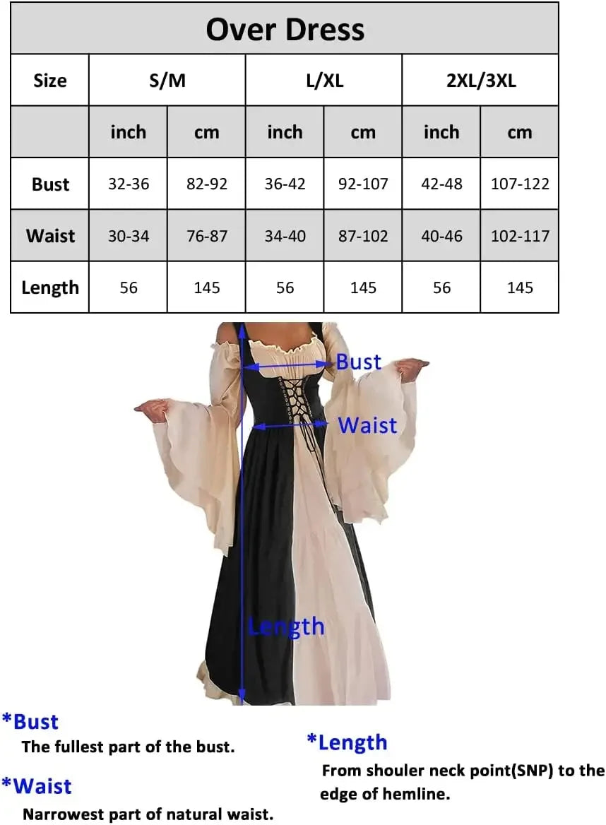 Cosplay Womens'S Medieval Renaissance Costume Cosplay Over Suit Dress Vest Victoria Princess Steam Punk Strap Plus Size