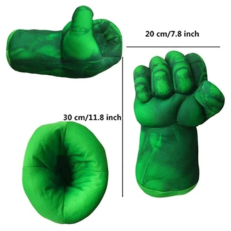 Superhero Hulk Cosplay Muscle Costume Mask Fist Plush Gloves Child Boys Halloween Christmas Clothes MN1