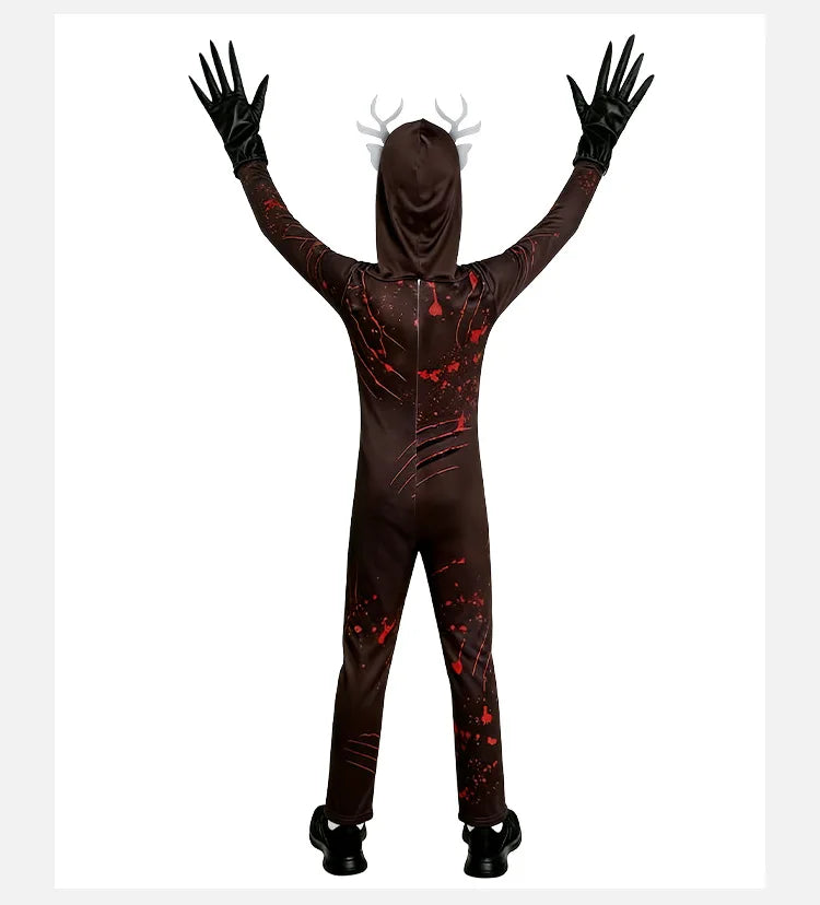 Halloween 99 Nights Forest Deer  Children Adult Cosplay Outfit 3D Print Cosplay   Carnival Horror Game Dress Up Children's Gift