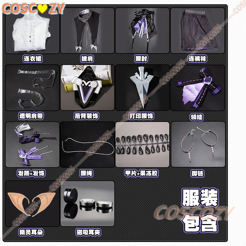 Game ZZZ Zenless Zone Zero Vivian Cosplay Costume Wig Dress Uniform Headwear Mockingbird Carnival Party Women Girls Con Clothes