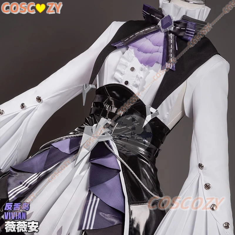 Game ZZZ Zenless Zone Zero Vivian Cosplay Costume Wig Dress Uniform Headwear Mockingbird Carnival Party Women Girls Con Clothes