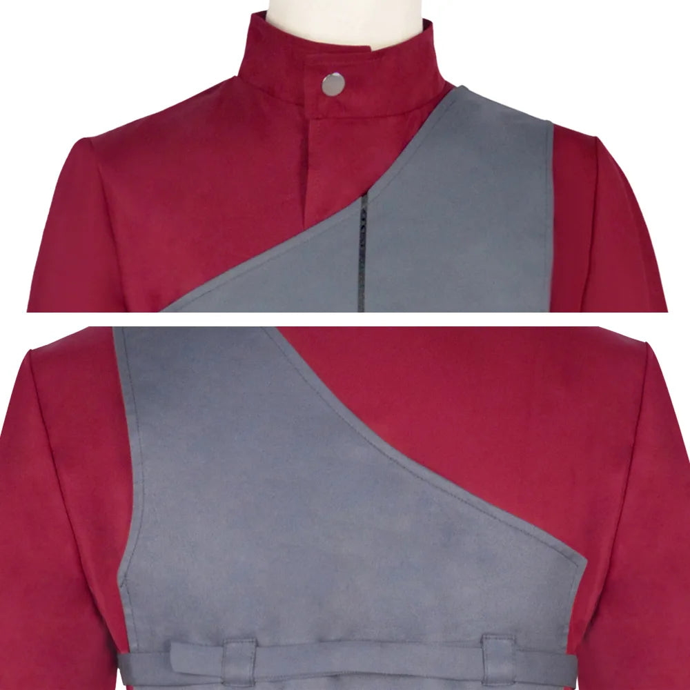 [Olmee]In Stock Gaara Cosplay Costume Sand Waterfall Fifth Kazekage Red Hair Shinobi Ninja Tatoo Sticker Set Wig Halloween Xmas