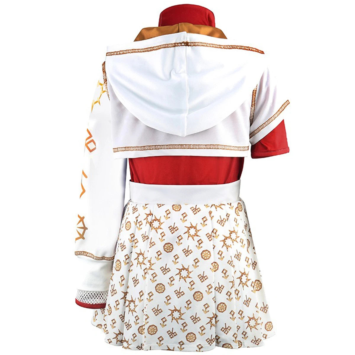 2025 Nova Zombies Cheerleader Costume Girls Mesh Top Short Skirt/Pants Hooded Coat Uniform Set Zombies for Children