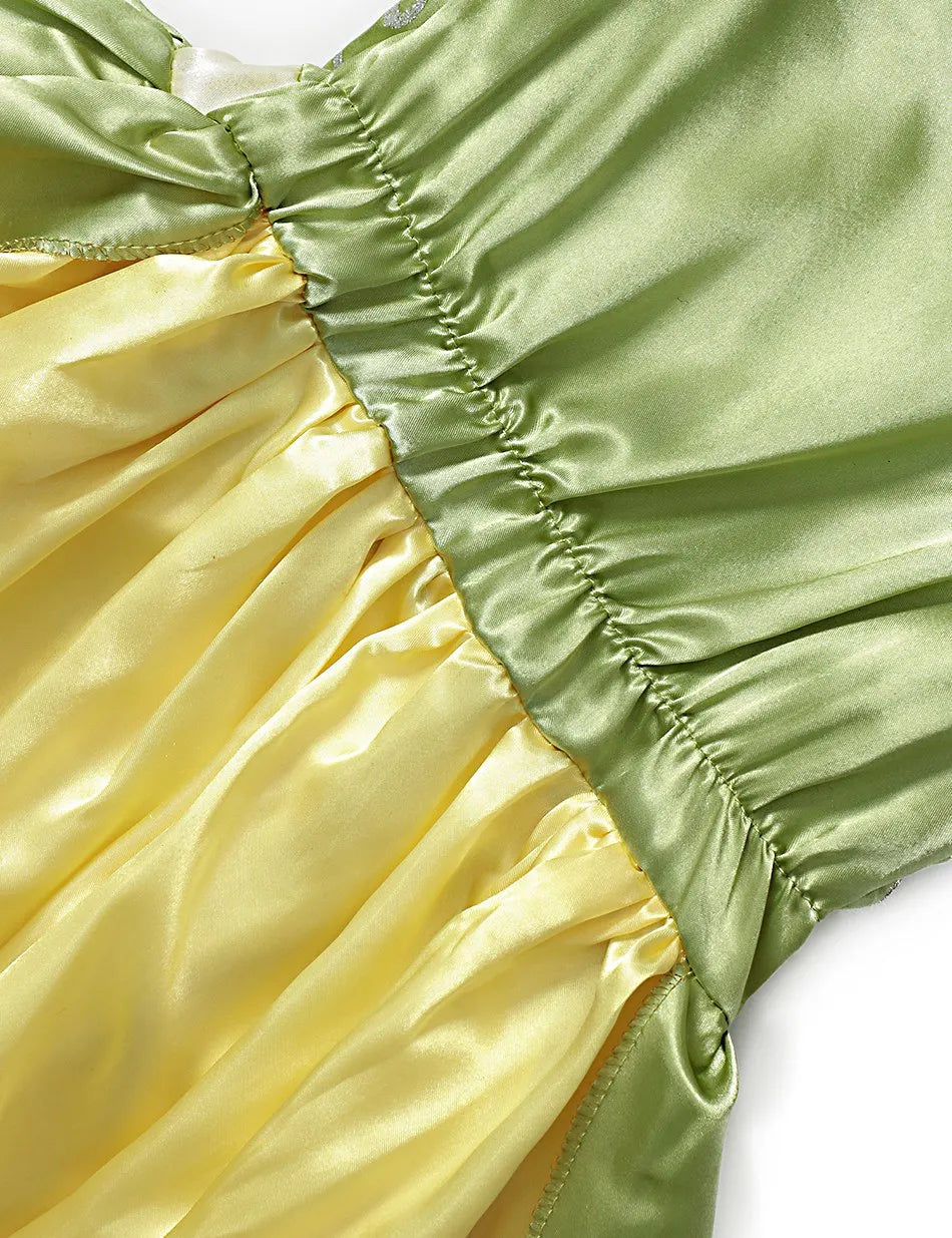 Girls Costume Halloween Costume for Kids Green Fancy Dress Fairy Princess Cosplay Carnival Party