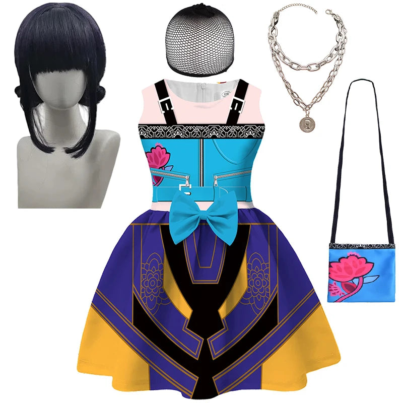 KPop Demon Hunters Kids Clothes Festival Children Halloween Cosplay Pop Singer Rumi Mira Zoey Masquerade Carnival Party Dress