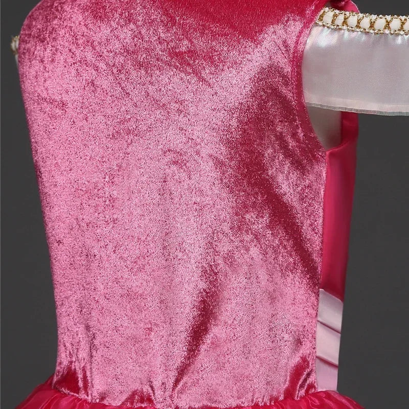 Fantasy Girls Sleeping Beauty Aurora Cosplay Princess Dress Kids Halloween Carnival Birthday Costume Party Clothing 3-10Years