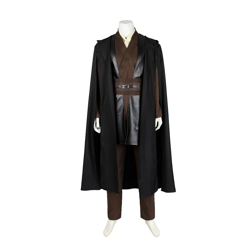 Anakin obiwan kenobi cosplay Costume Knight Adults Men Hooded Uniform Full Set for Halloween Carnival Role Playing Costume