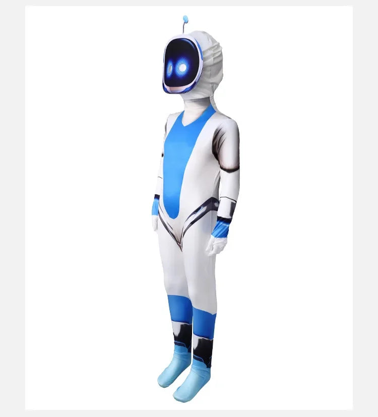 Children Adult Astro Bot Game Cosplay Costume Funny  Adult Astro Bot Jumpsuit Headwear Costume Carnival Costume Party Dress Up