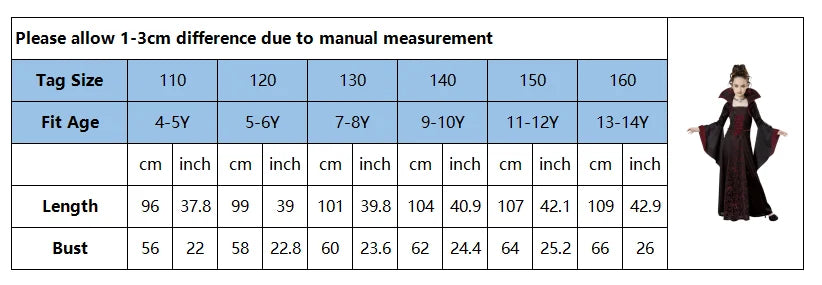 Halloween Girls Ghost Bride Mesh Vampire Costume Girls Princess Dress Performance Costume Black Evening Clothes