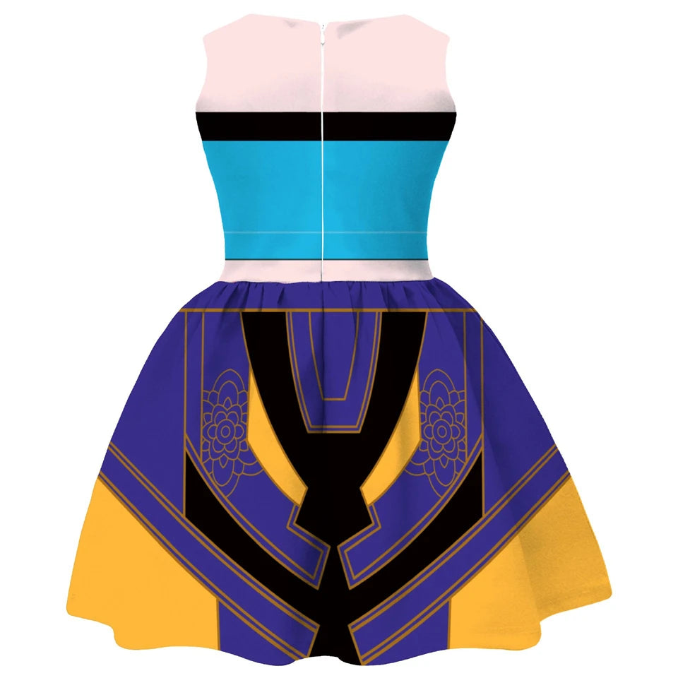 KPop Demon Hunters Kids Clothes Festival Children Halloween Cosplay Pop Singer Rumi Mira Zoey Masquerade Carnival Party Dress