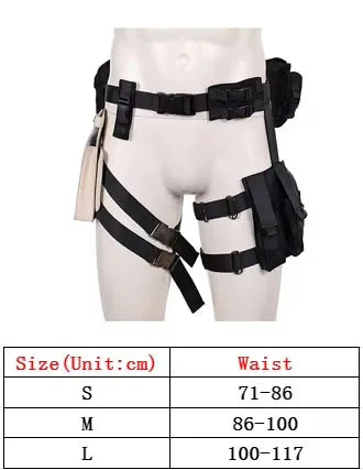 Leon Scott Kennedy Cosplay Men Back Strap Belts Gun Bag Game Resident 4 Remake Costume Accessories Halloween Carnival Props