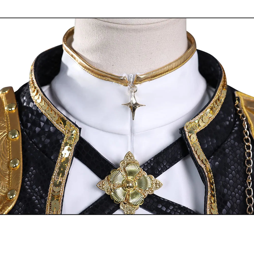 Rumi Zoey Mira Cosplay Clothes KPop Demon Hunters Cosplay Costume Black Golden Suit Halloween Huntrix Role Playing Outfit