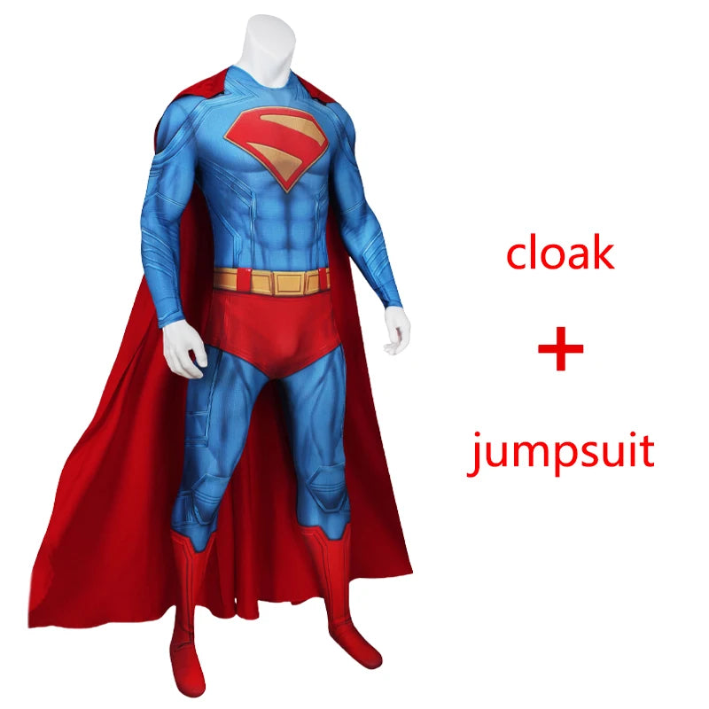 BEAST KINGDOM Superman 2025 Cosplay Kal-El Cosplay Costume An Inheritance Skintight Jumpsuit Cloak Movie Halloween Cos Adult Men