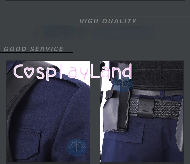 Resident 2 Cosplay Re Leon Scott Kennedy Cosplay Costume with Leon Vest Men Halloween Costumes Masqurade Comic Con Roleplay Suit