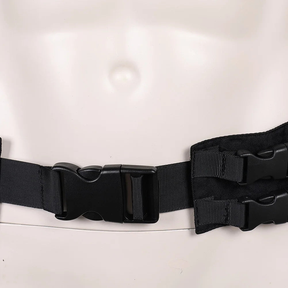 Leon Scott Kennedy Cosplay Men Back Strap Belts Gun Bag Game Resident 4 Remake Costume Accessories Halloween Carnival Props