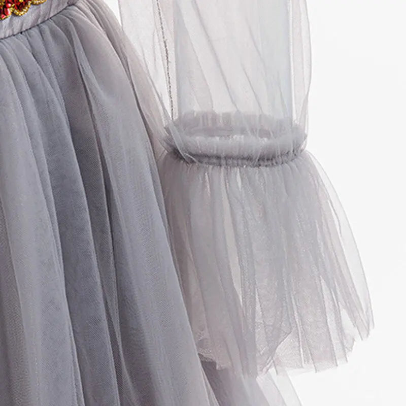 Girls New Gray Joker Dress for Kids 2025 Halloween Carnival Cosplay Creepy Clown Costume Children Dress Up Party Clothes