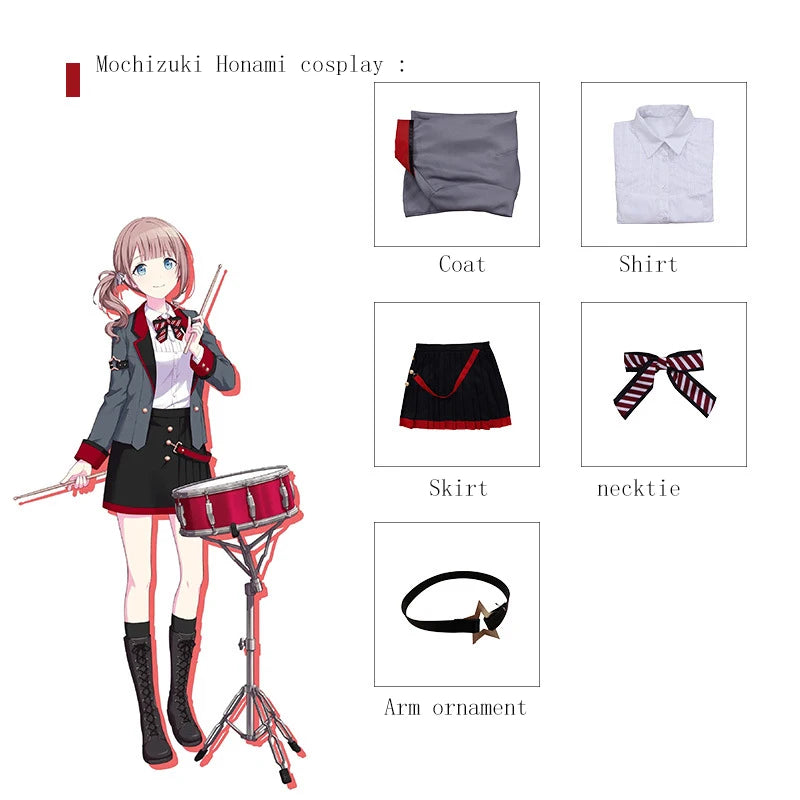 ANIMECC in Stock S-3XL Tenma Saki Hoshino Ichika Hinomori Shiho Mochizuki Honami Cosplay School Outfit Wig Halloween for Women