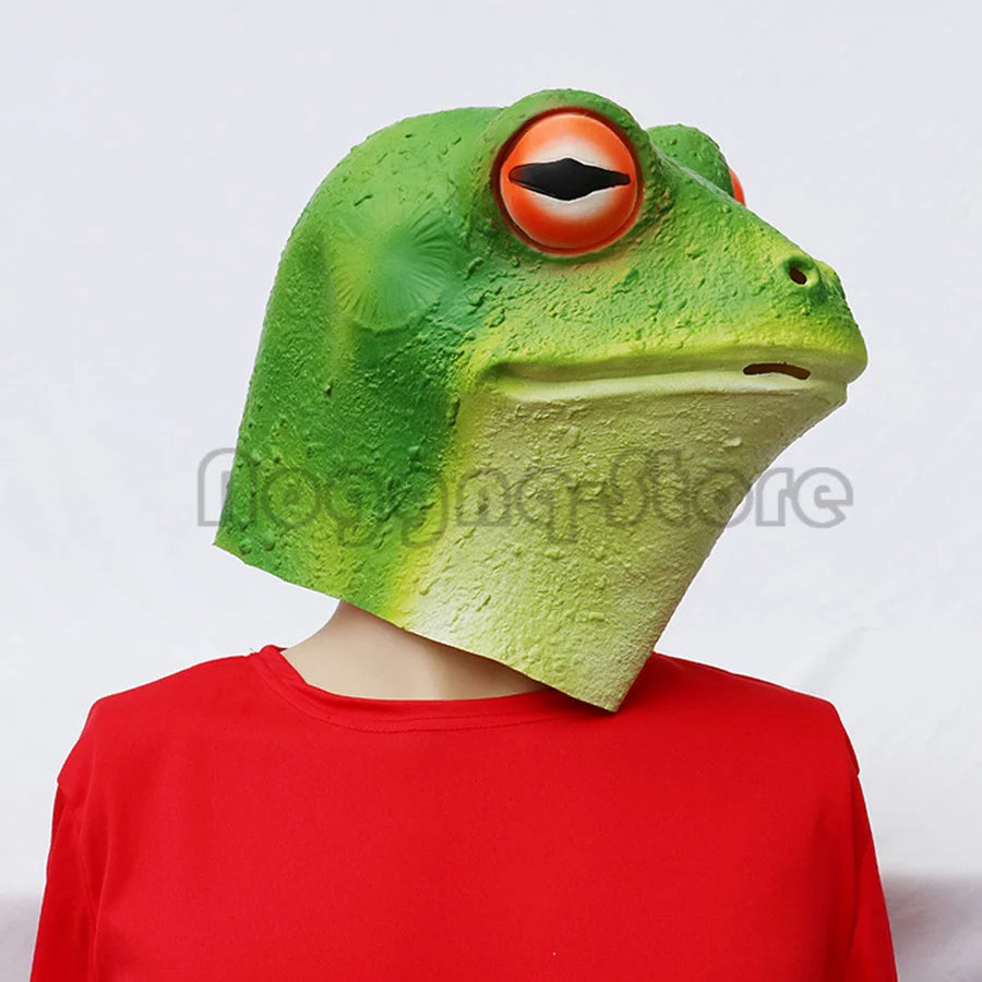 Lovely Cosplay Funny Christmas Halloween Mask Animal Frog Eye Mouth Head Full Face Helmet Costume Prop Carnival Mardi Gras Party