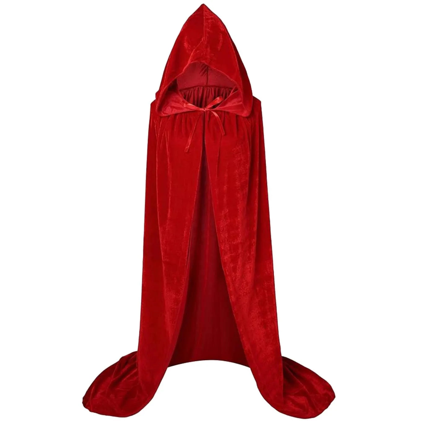 Christmas Velvet Halloween Grim Reaper Cloak long Hooded cape Unisex for  Devil Witch Wizard Christmas Cosplay red Death cloak